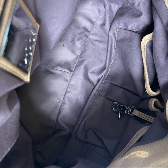 KOOBA Green fabric & raffia weave with tan leather straps & trims shoulder bag - Picture 13 of 14